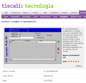 Confezione originale FF AgendWeb 1999